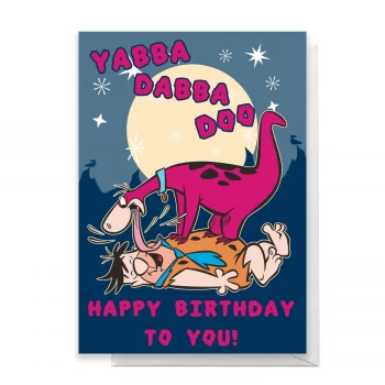 Flintstones Happy Birthday Greetings Card - Large Card