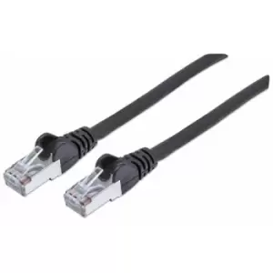 Intellinet Network Patch Cable Cat7 Cable/Cat6A Plugs 2m Black Copper S/FTP LSOH / LSZH PVC RJ45 Gold Plated Contacts Snagless Booted Lifetime Warrant