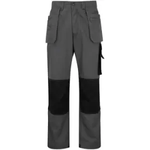 Alexandra Mens Tungsten Holster Work Trousers (34R) (Grey/Black)