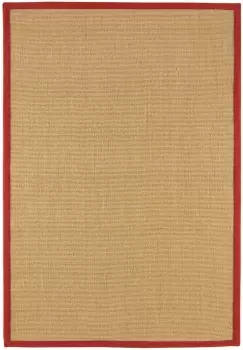 Asiatic Carpets Sisal Machine Woven Rug Linen/Red - 200 x 300cm