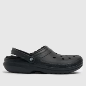 Crocs Black Classic Lined Clog Sandals