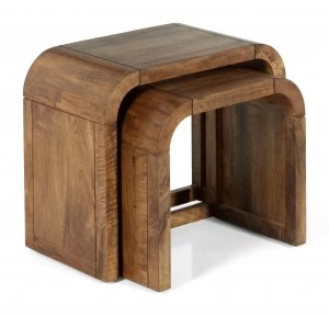 Linea Mango Lounge Nest of 2 Tables Brown