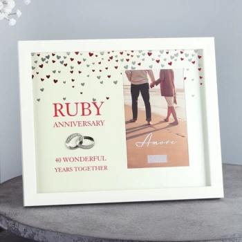 Amore Ruby Anniversary Photo Frame 4x6