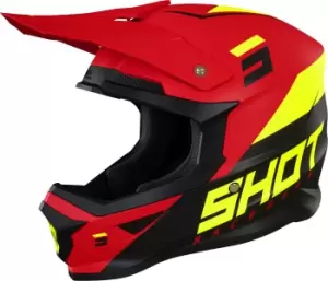 Shot Furious Chase Motocross Helmet, red-yellow, Size 2XL, red-yellow, Size 2XL