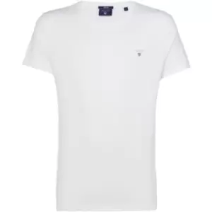 Gant Regular Fit Crew Neck T-Shirt - White