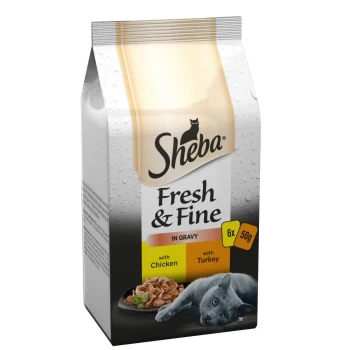 Sheba Fresh Choice in Gravy Mini Pouches 6 x 50g - Poultry Collection in Gravy