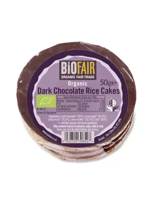 BIOFAIR - Organic Dark Chocolate Coated Rice Cakes