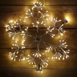 48cm Warm White 192 LED Christmas Snowflake
