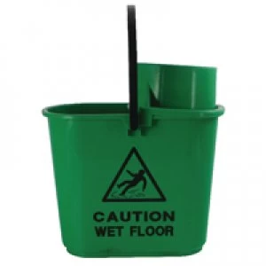 Contico 2Work Green Plastic Mop Bucket With Wringer 15 Litre 102946GN