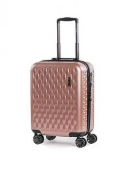 Rock Luggage Allure Carry-On 8-Wheel Suitcase - Rose Pink