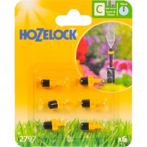 Hozelock CLASSIC MICRO Microjet Mister 5/32" (4mm) & 1/2" (12.5mm) Pack of 6