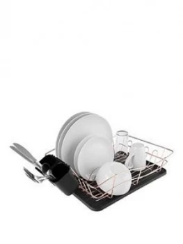 Tower Dish Rack With Rose Gold Tray