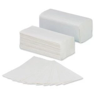 5 Star Facilities Hand Towel V Fold Two ply Recycled Sheet Size 225x210mm 160 Sheets Per Sleeve White Pack of 20