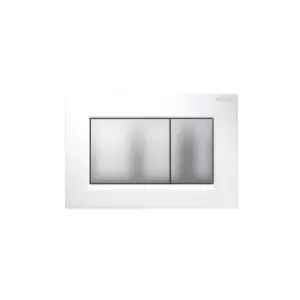 Geberit - Sigma30 Dual Flush Plate - White/Matt Chrome