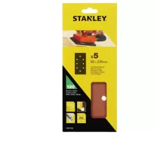 Stanley 1/3 Sheet Sander Punched Wire Clip 120G Sanding Sheets - STA31158-XJ