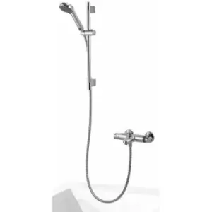 Aqualisa Midas 100 Thermostatic Bath Shower Mixer Adjustable Head - Silver