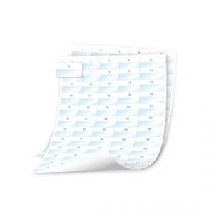 Dymo 41x23mm Rhino XTL Laminated Cable Wrap Sheet Labels 2040 Labels