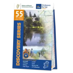Map of County Kildare, Laois, Offaly and Wicklow: OSI Discovery 55