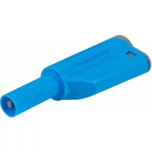 PJP 1066-Bl Stackable Shrouded 4mm Plug Blue