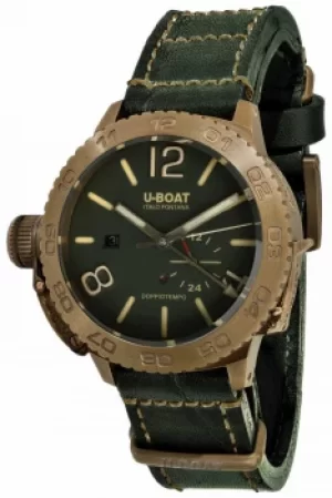 U-Boat Doppiotempo 46 Bronzo GR Automatic Green Leather Watch