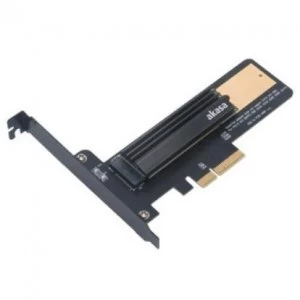Akasa M.2 SSD to PCIe Adapter Card with Heatsink Cooler, Low Profile Bracket