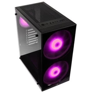 Aerocool Python Midi Tower RGB Case - Black Tempered Glass