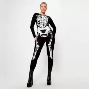 I Saw It First Skeleton Unitard Jumpsuit - Black