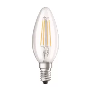 Osram 4W Parathom Clear LED Candle Bulb E14/SES Cool White - 287808-439535