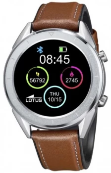 Lotus SmarTime Mens Brown Leather Strap + Free Strap Watch