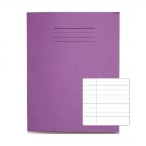 RHINO 9 x 7 Exercise Book 80 Pages 40 Leaf Purple 8mm Lined with
