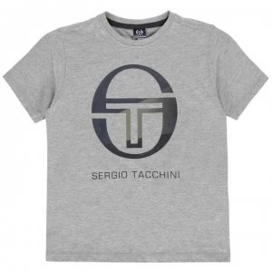Sergio Tacchini Elbow T Shirt Junior Boys - Grey/Blue
