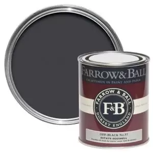 Farrow & Ball Estate Off-Black No. 57 Eggshell Paint, 0.75L