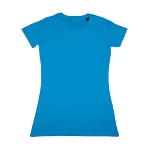 Nakedshirt Womens/Ladies Ruth Organic Cotton Slim Fit T-Shirt (XL) (Atoll)