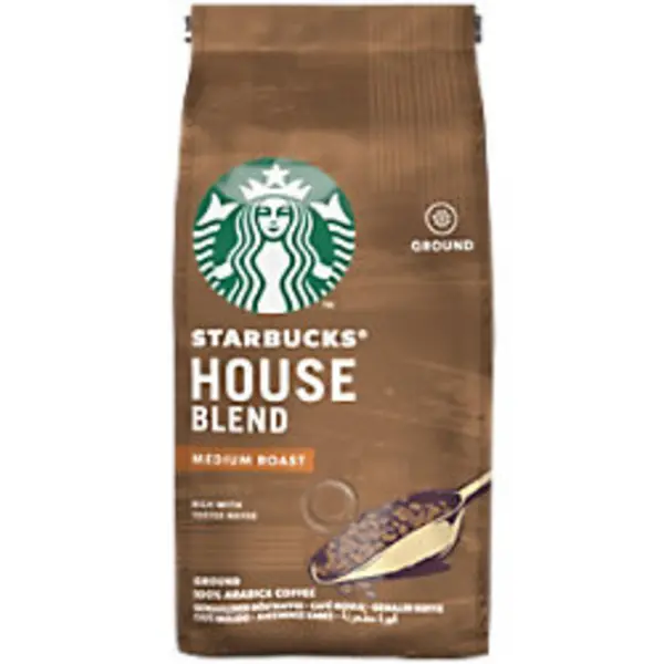 STARBUCKS House Blend Medium Roast Ground Coffee 200g 12400244