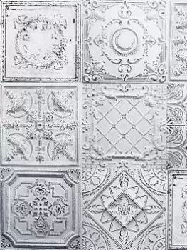 Arthouse Tin Tile White Wallpaper