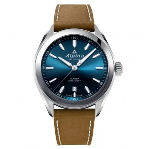 Alpina Alpiner Quartz Mens Brown Leather Strap Watch