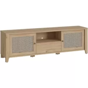 Cestino 2 Door 1 Drawer tv Unit in Jackson Hickory Oak and Rattan Effect