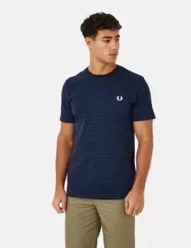 Fred Perry Fine Stripe T-Shirt - Shaded Cobalt/Navy Blue