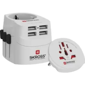 Skross 1302471 Travel adapter PRO Light USB (4xA) - World