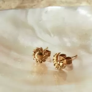 ChloBo Gold Plated Moon & Sun Stud Earrings