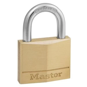 Master Lock 140D 40mm Solid Body Padlock Brass Single