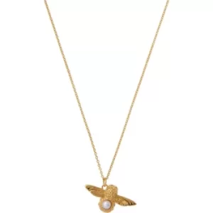 Ladies Olivia Burton Gold Plated Pearl Bee Pearl Bee Necklace