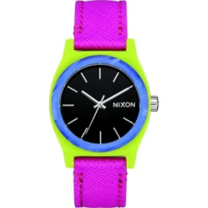 Ladies Nixon Medium Time Teller Leather Watch