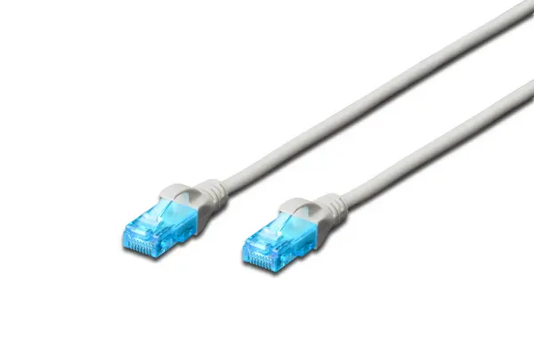 Digitus DK-1511-010 RJ45 Network cable, patch cable CAT 5e U/UTP 1m Grey DK-1511-010