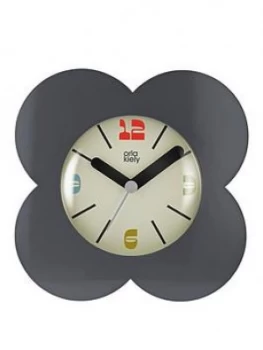 Orla Kiely House Flower Alarm Clock - Charcoal