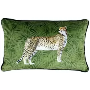 Riva Home Cheetah Forest Cushion Cover (30 x 50cm) (Green) - Green