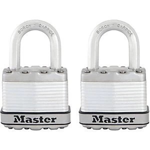 Master Lock Excell M1EURT Laminated Steel Padlock - 45mm Pack of 2