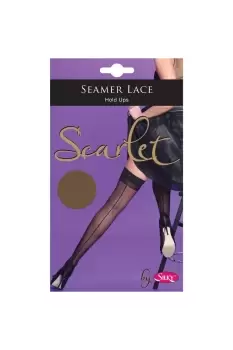 Scarlet Backseam Lace Top Hold Ups (1 Pair)