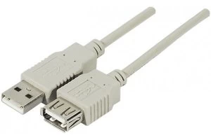 EXC USB 2.0 A.A M to F Grey Cable 3m