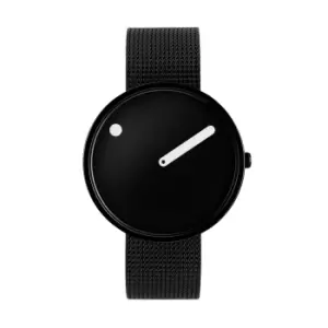 Picto 43361-1020 Black Dial And Mesh Strap Wristwatch